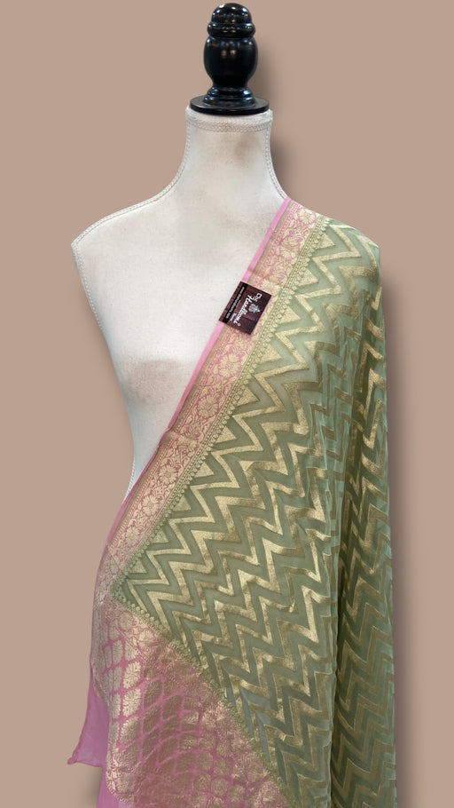 Pure Khaddi Georgette Handloom Dupatta - The Handlooms