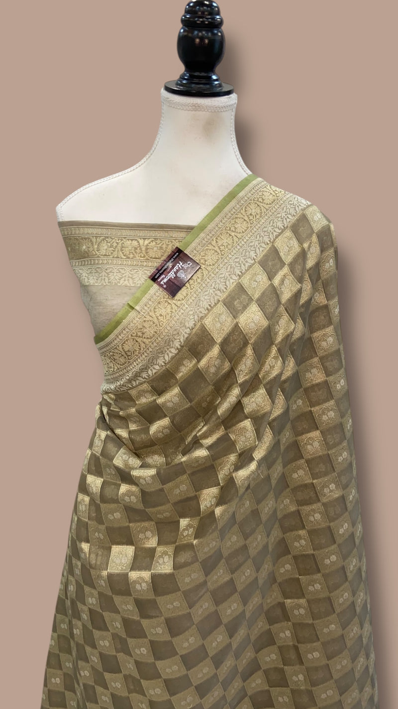 Pure Cotton Banarasi Handloom Saree - The Handlooms