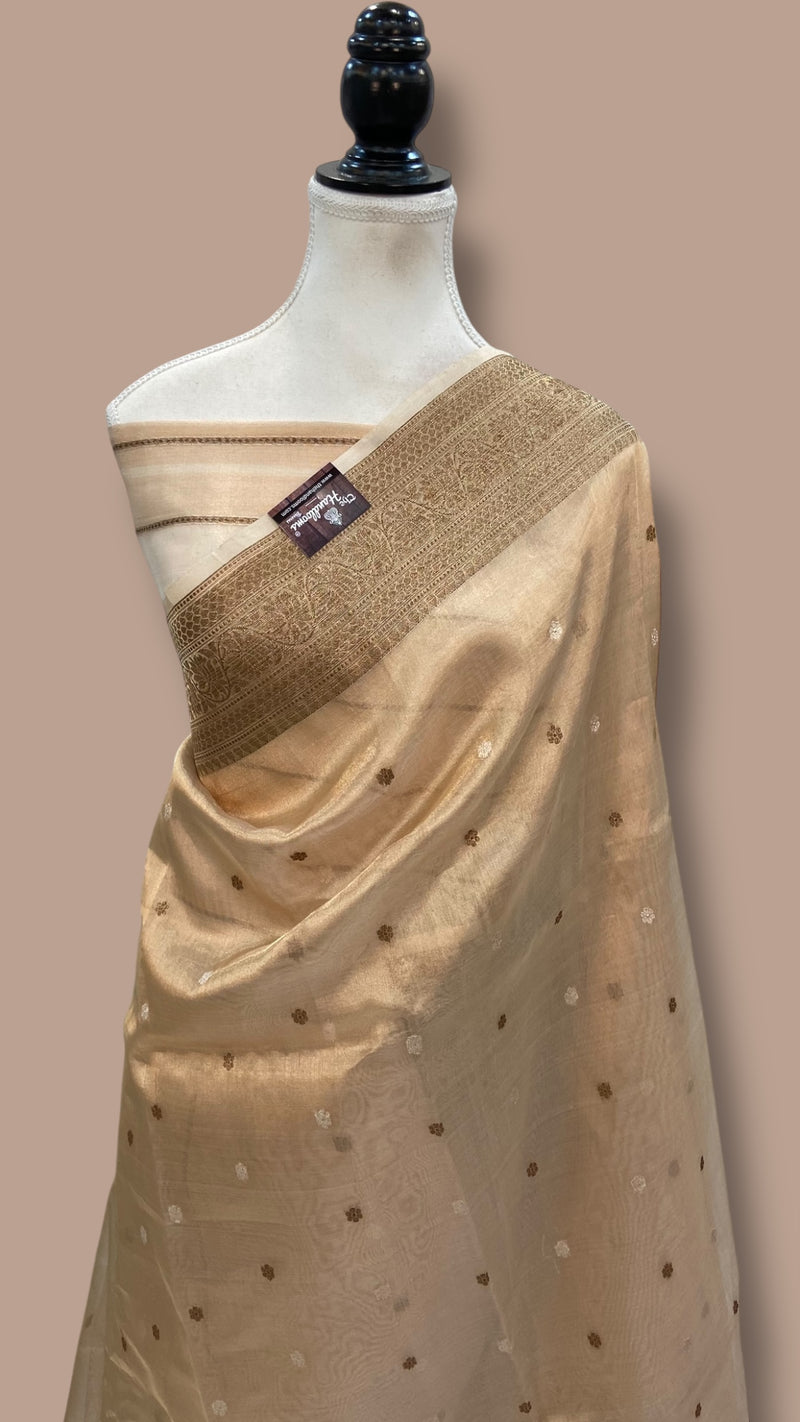 Pure Kora Tissue Handloom Banarasi Saree - The Handlooms