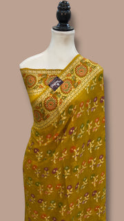 Pure Chiffon Khaddi Banarasi Saree - The Handlooms