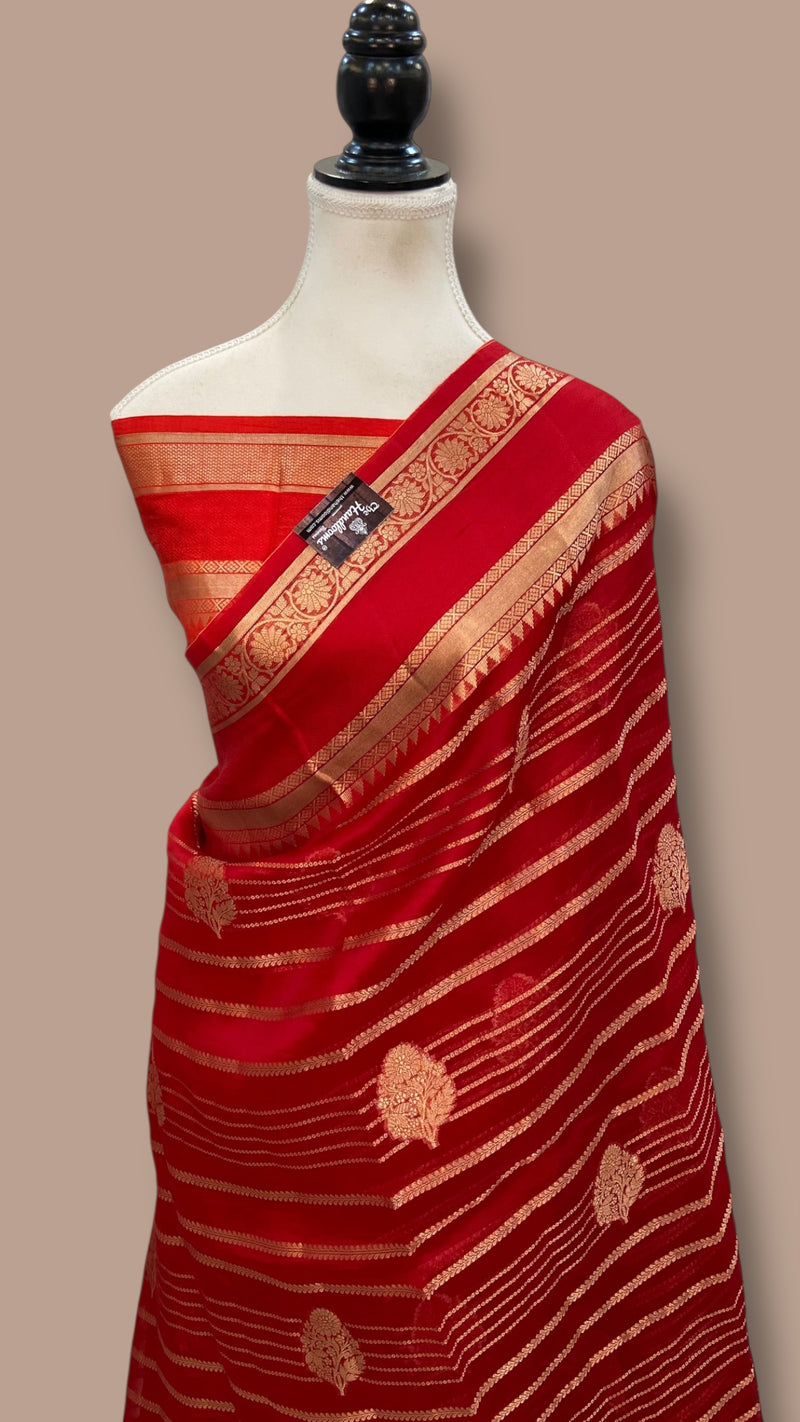 Pure Kora Handloom Banarasi Saree - The Handlooms