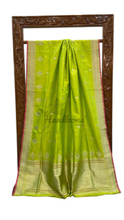 Pure Katan Silk Banarasi Handloom Saree - All Over Kadua Motifs - The Handlooms