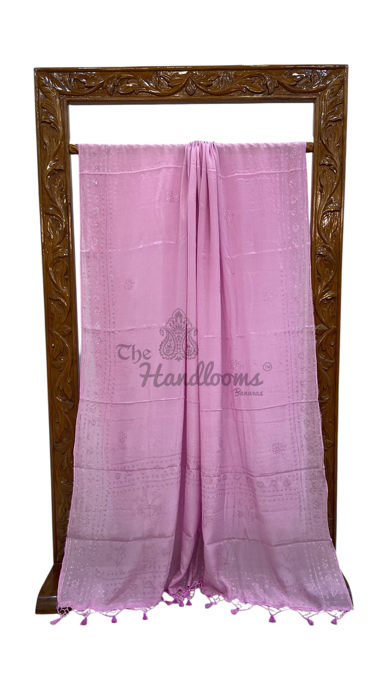 Pure Georgette Handloom Banarasi Saree with Siroski Stone Work - The Handlooms