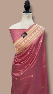 Pure Katan Silk Handloom Banarasi Saree - All Over Kadua Motifs With Meenakari - The Handlooms