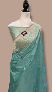 Pure Katan Silk Banarasi Handloom Saree - All Over Kadua Motifs - The Handlooms