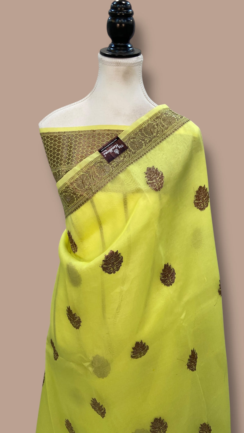 Pure Kora Handloom Banarasi Saree - The Handlooms