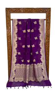 Khaddi Georgette Handloom Banarasi Saree - The Handlooms
