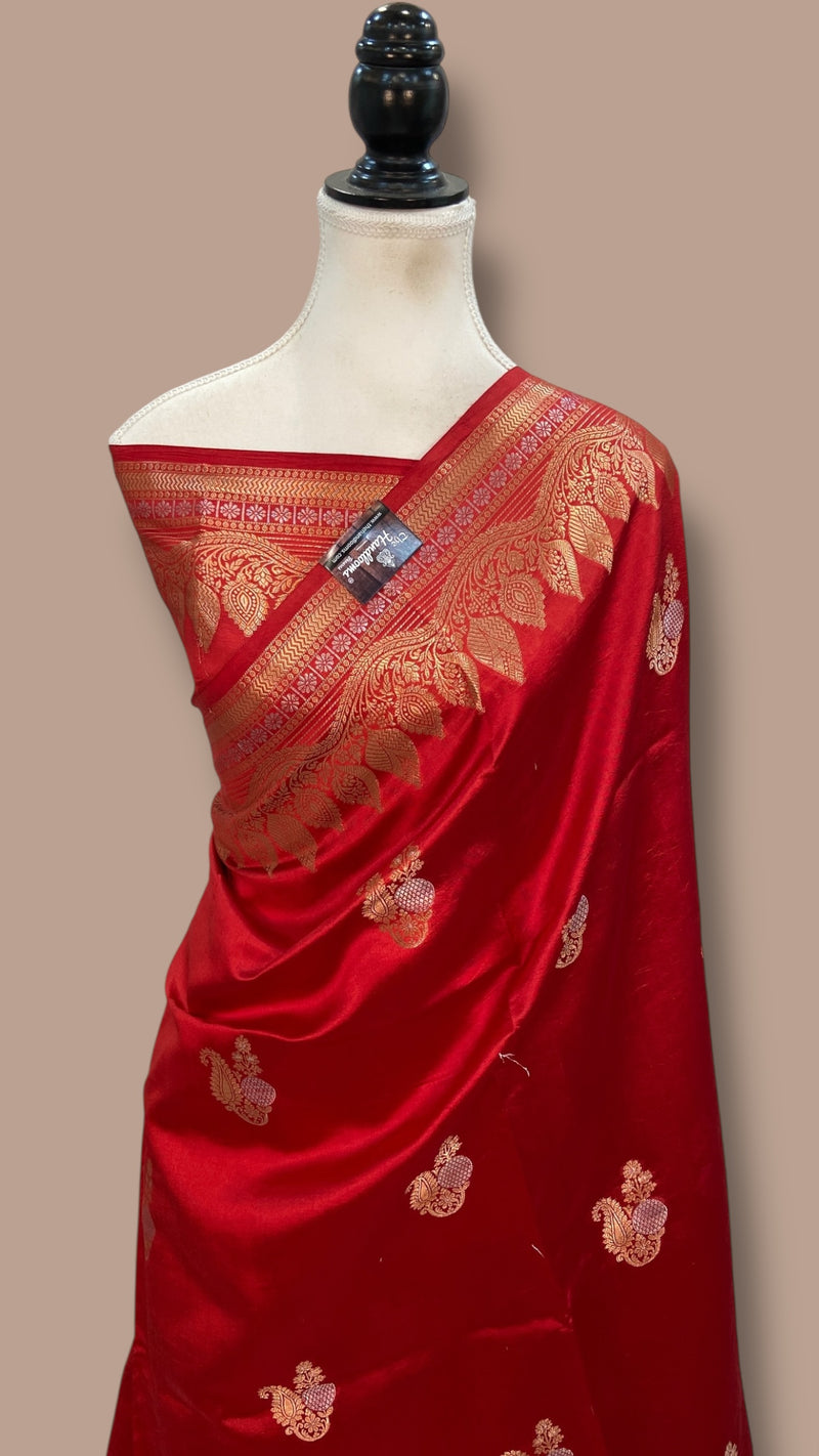 Pure Mango Silk Banarasi Handloom Saree - The Handlooms