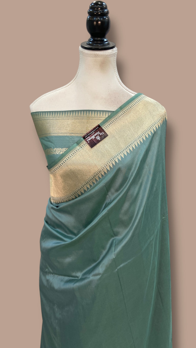 Pure Katan Silk Banarasi Handloom Saree - Meenakari - The Handlooms
