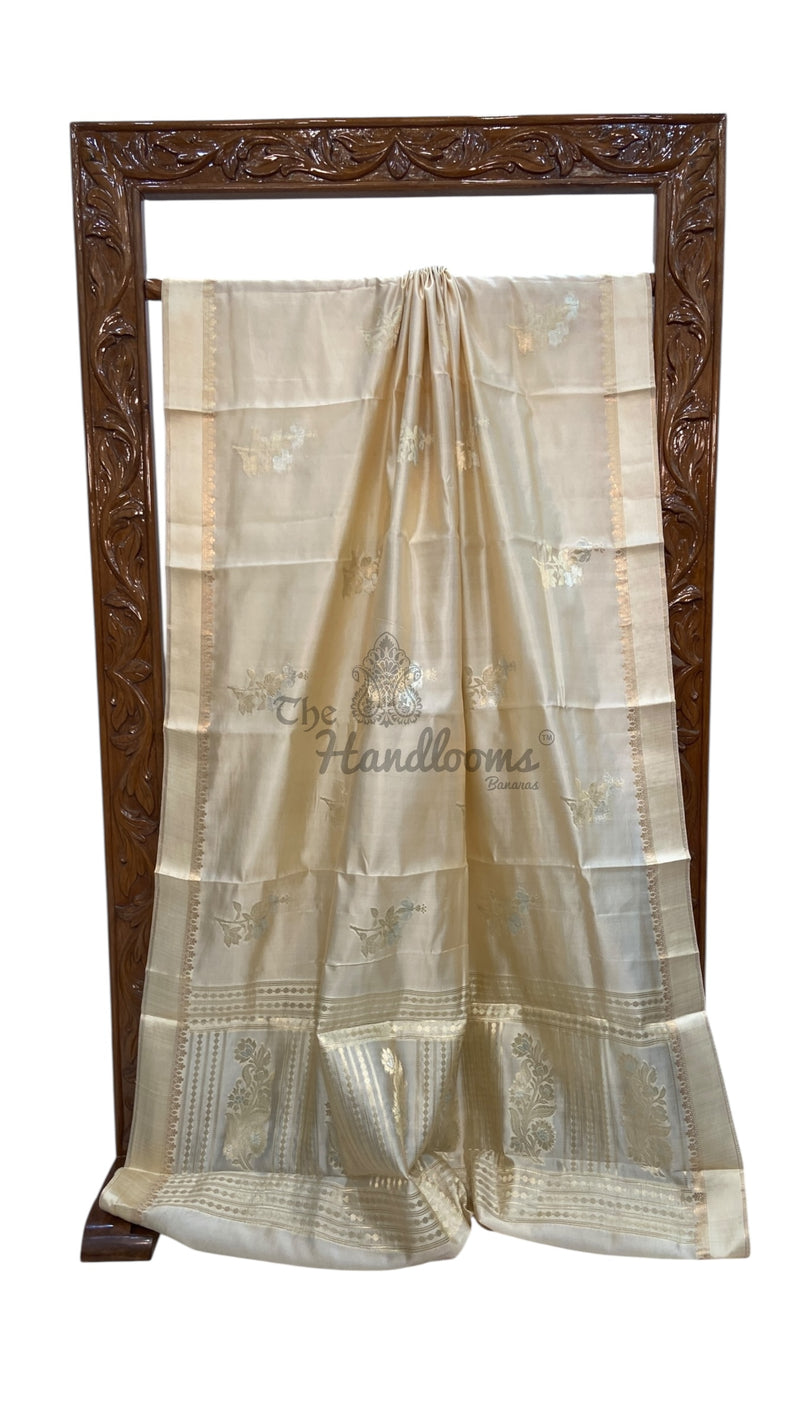 Pure Mango Silk Banarasi Handlokom Saree - The Handlooms