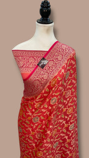 Pure Chiffon Khaddi Banarasi Saree - The Handlooms