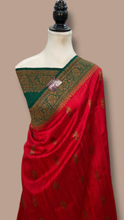 Pure Raw Silk Handloom Banarasi Saree - The Handlooms
