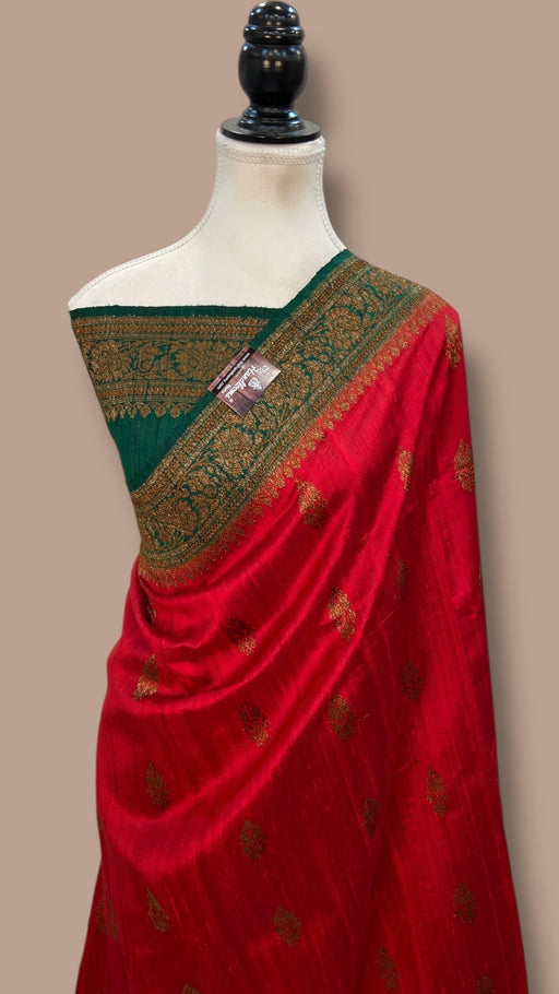Pure Raw Silk Handloom Banarasi Saree - The Handlooms
