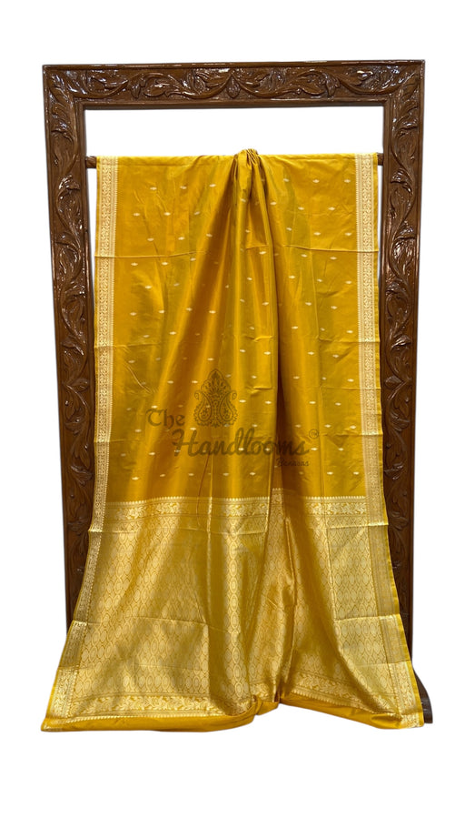 Pure Katan Silk Reshmi Zari Banarasi Handloom Saree - The Handlooms