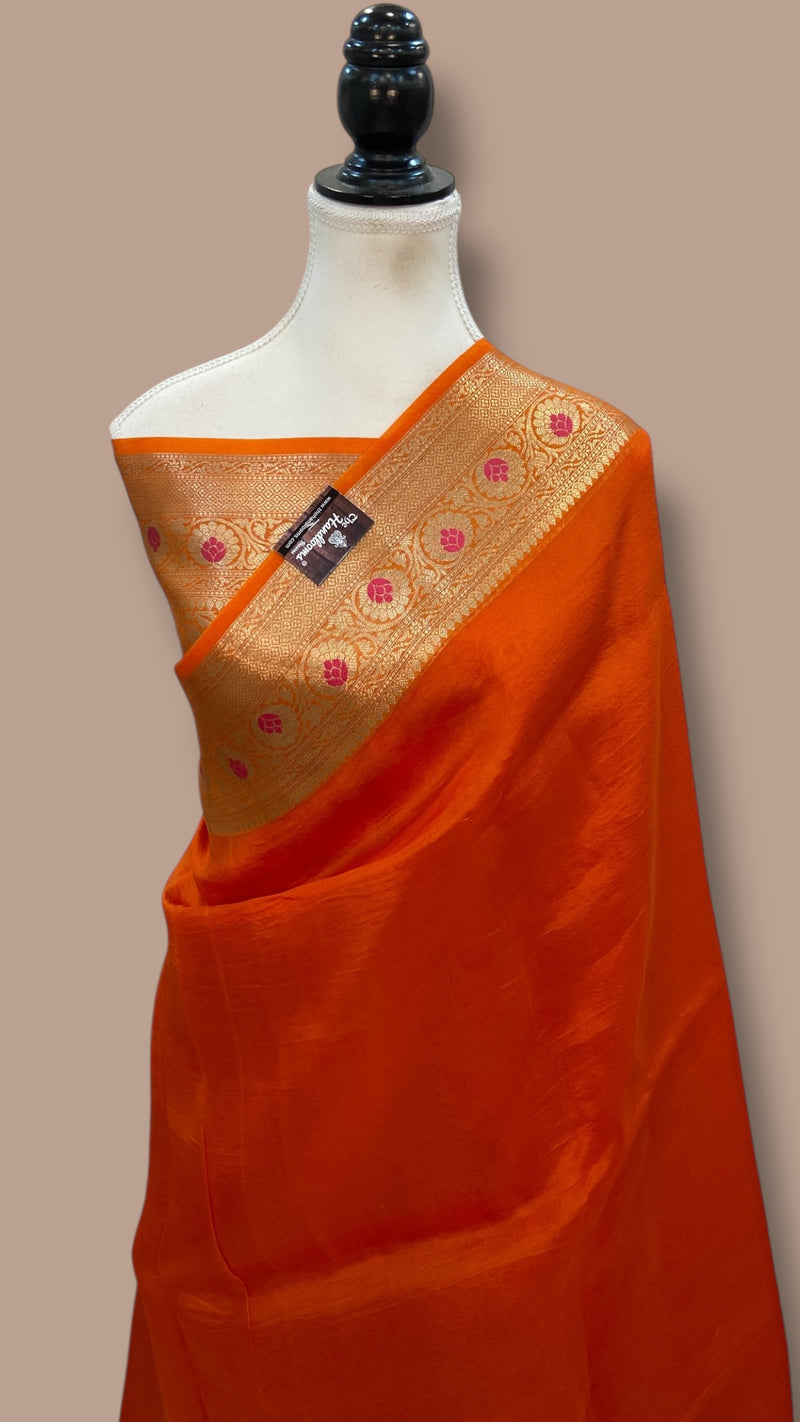 Pure Kora Silk Handloom Banarasi Saree - The Handlooms