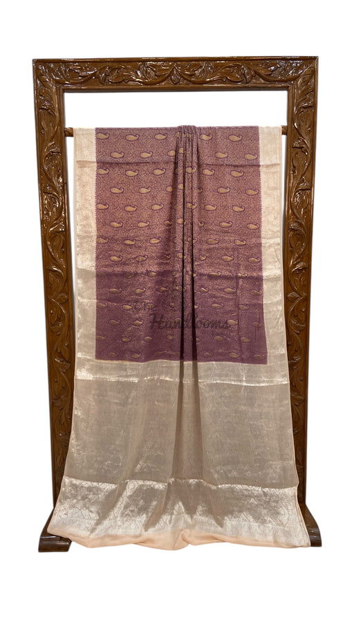 Pure Chiffon Khaddi Banarasi Saree - The Handlooms