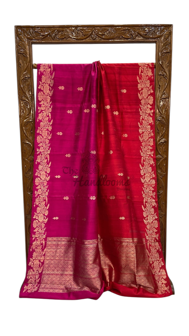Pure Raw Silk Handloom Banarasi Saree - The Handlooms