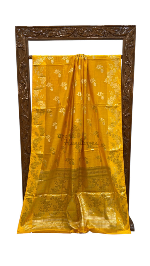 Pure Mango Silk Banarasi Handloom Saree - The Handlooms