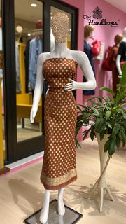 Tissue Khaddi Georgette Banarasi Dress material - The Handlooms