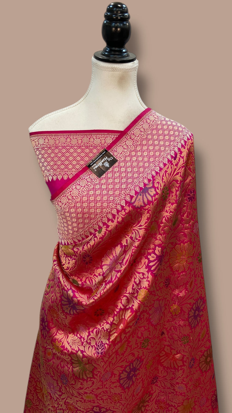 Ektara Pure Katan Silk Banarasi Handloom Saree - Tanchui Brocade - The Handlooms