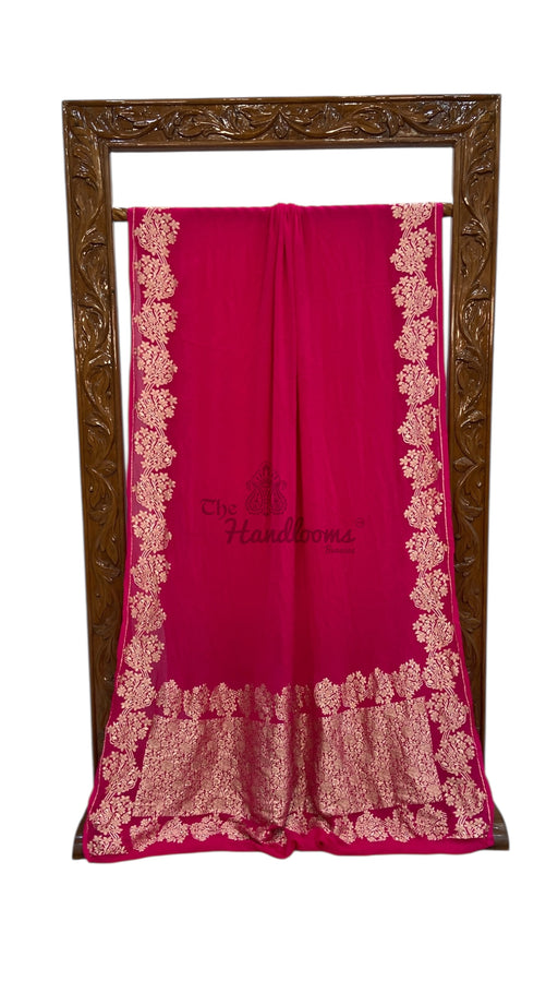 Khaddi Georgette Handloom Banarasi Saree - The Handlooms