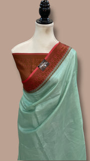 Pure Tussar Silk Handloom Banarasi Saree - The Handlooms