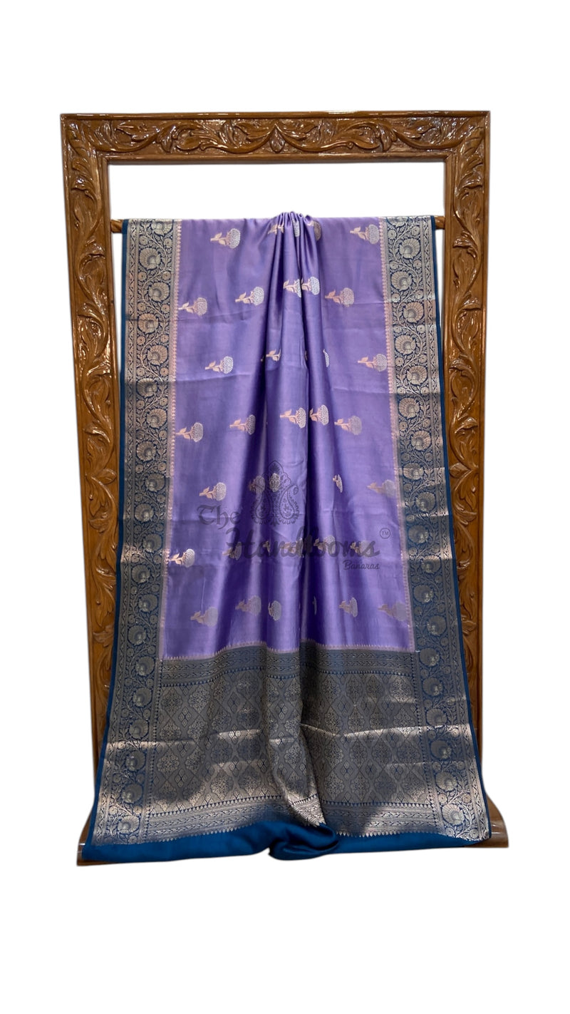 Pure Chiniya Silk Khaddi Handloom Banarasi Saree - The Handlooms