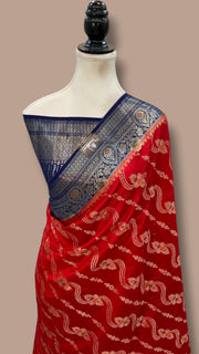 Pure Chiniya Silk Handloom Banarasi Saree - The Handlooms