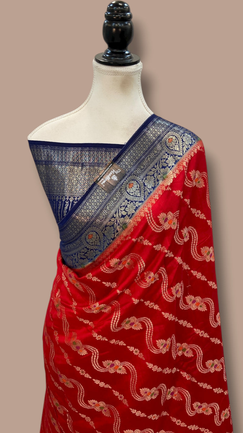 Pure Chiniya Silk Handloom Banarasi Saree - The Handlooms