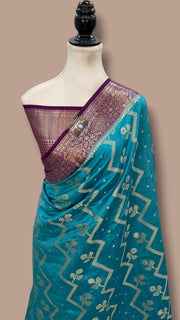 Pure Chiniya Silk Handloom Banarasi Saree - The Handlooms