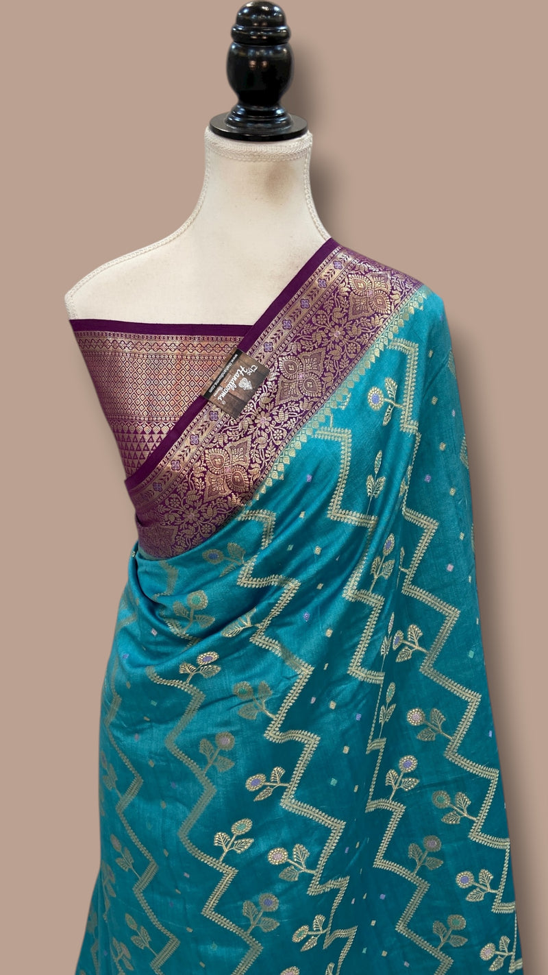 Pure Chiniya Silk Handloom Banarasi Saree - The Handlooms