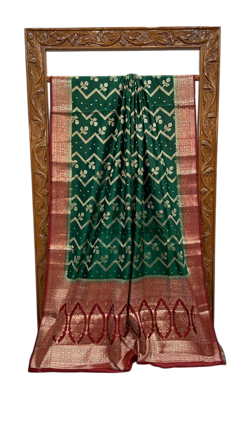 Pure Chiniya Silk Handloom Banarasi Saree - The Handlooms