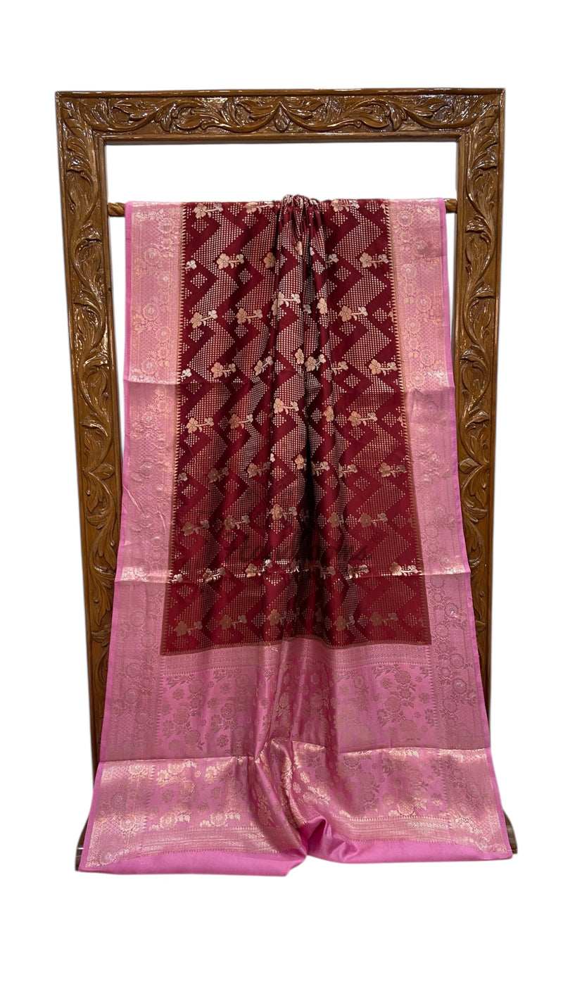 Pure Mango Silk Banarasi Handloom Saree - The Handlooms