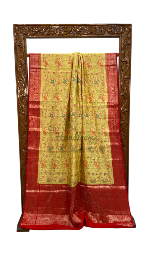 Pure Chiniya Silk Handloom Banarasi Saree - The Handlooms