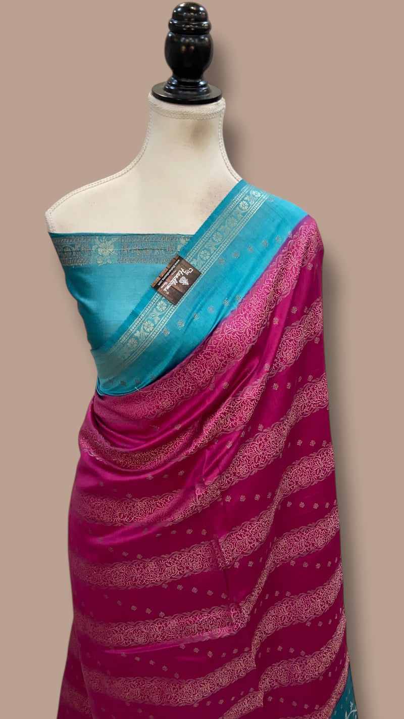 Pure Chiniya Silk Handloom Banarasi Saree - The Handlooms