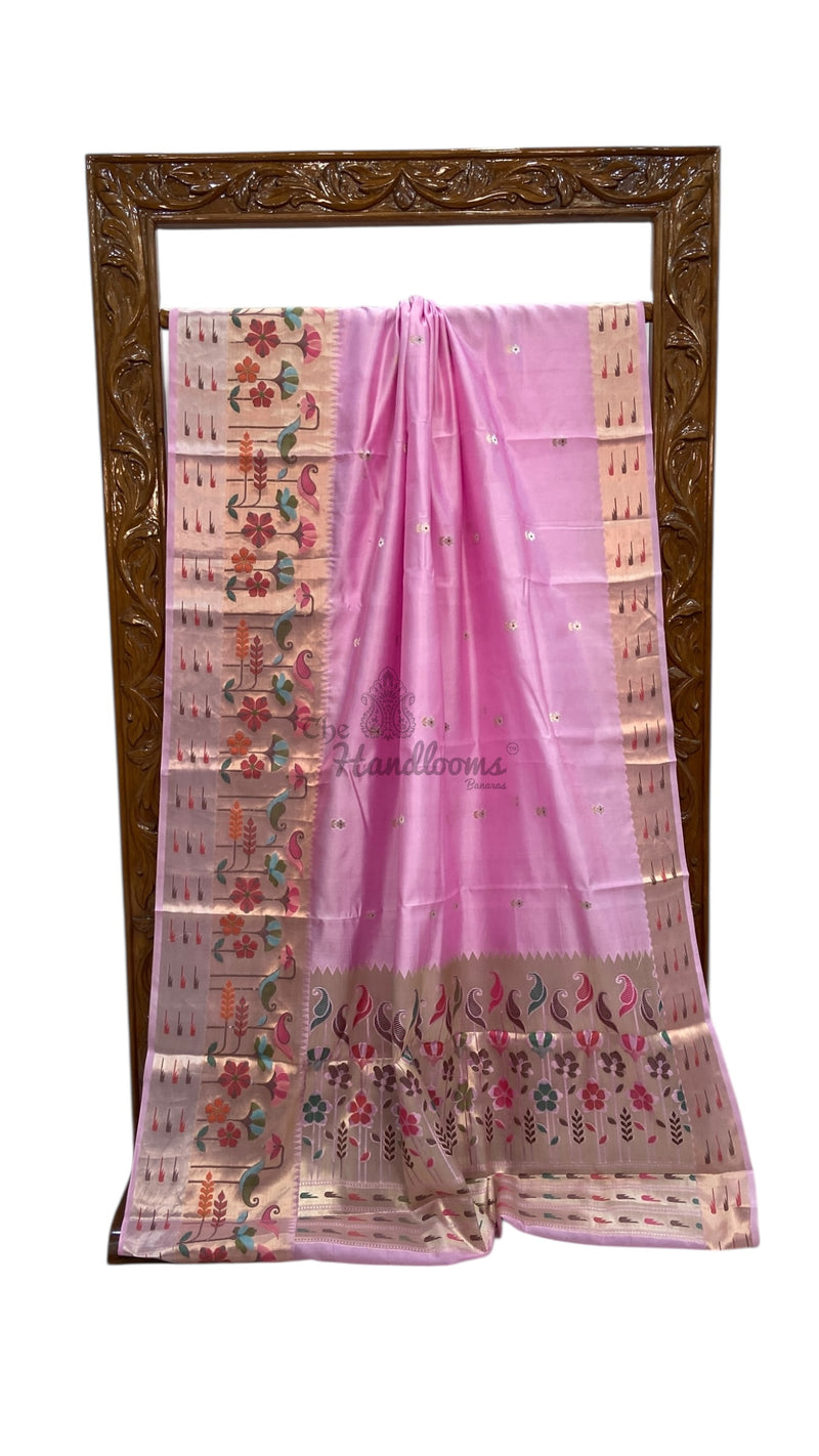 Pure Mango Silk Banarasi Handlokom Saree
