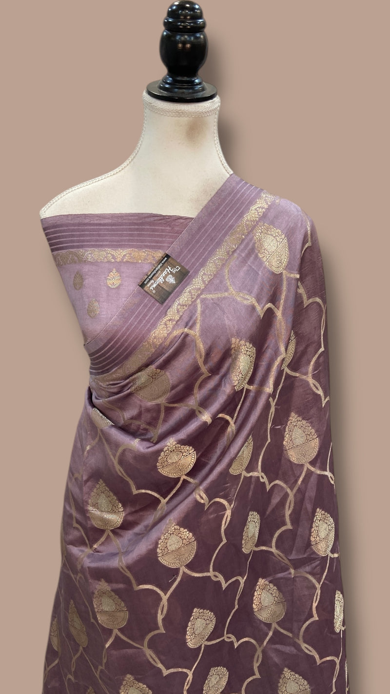 Pure Mango Silk Banarasi Handloom  Saree - The Handlooms