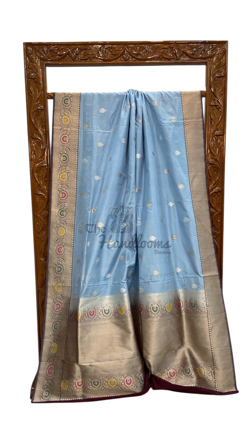 Pure Katan Silk Banarasi Handloom Saree - All Over Kadua Motifs
