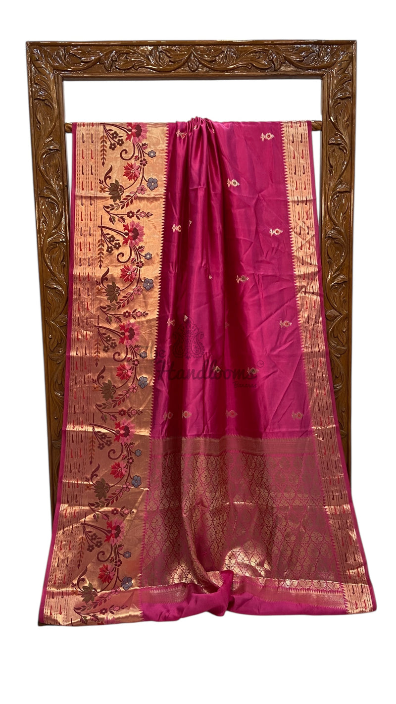 Pure Mango Silk Banarasi Handloom Saree - The Handlooms