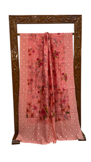 Pure Chiniya Silk Handloom Banarasi Saree with Chikankari - The Handlooms