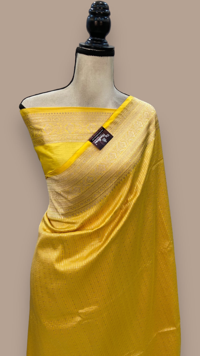 Pure Katan Silk Banarasi Handloom Saree - Tanchui Brocade - The Handlooms