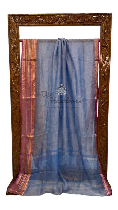 Pure Kora Tissue Crush Handloom Banarasi Saree