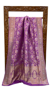 Pure Katan Silk Banarasi Handloom Saree - All over Sona Roopa Jaal work - The Handlooms