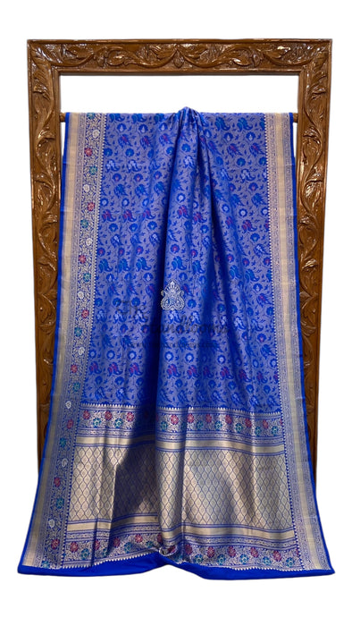 Pure Katan Silk Banarasi Handloom Saree - Tanchui Brocade With Meenakari