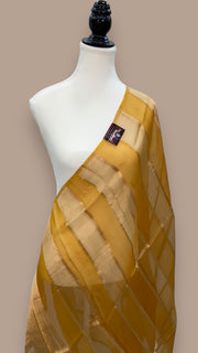 Pure kora Tissue Banarasi Brocade Handloom Dupatta - The Handlooms