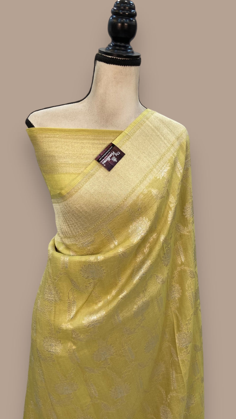 Tussar Georgette Handloom Banarasi Saree - The Handlooms