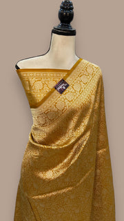 Pure Katan Silk Banarasi Handloom Saree - Tanchui Brocade - The Handlooms