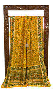 Pure Georgette Banarasi Handloom Saree - with meenakari work - The Handlooms
