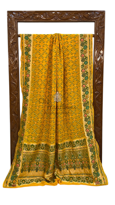 Pure Georgette Banarasi Handloom Saree - with meenakari work