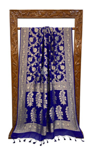 Khaddi Georgette Handloom Banarasi Saree - The Handlooms